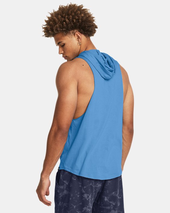 Men's Project Rock LFG Graphic Sleeveless Hoodie in Blue image number 1